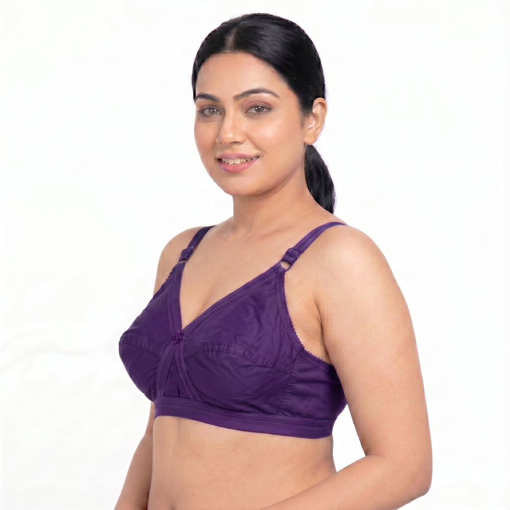 Like Me 518 Cross Bra | 4 Hook | Cup C | Comfortable Daily Use Bra | Everyday Wear | Supportive Cross Design | KB20091102