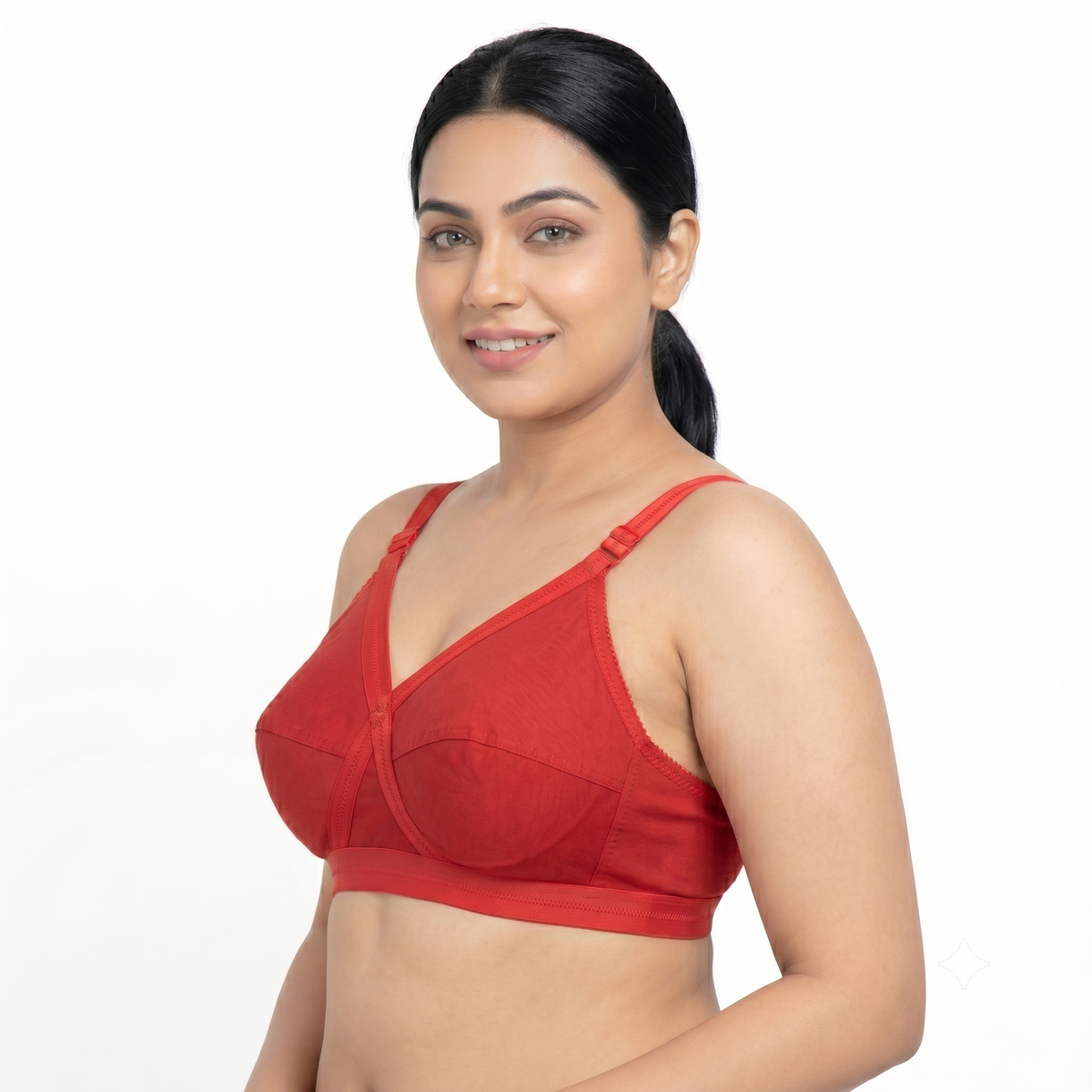 Like Me 518 Cross Bra | 4 Hook | Cup C | Comfortable Daily Use Bra | Everyday Wear | Supportive Cross Design | KB20091102