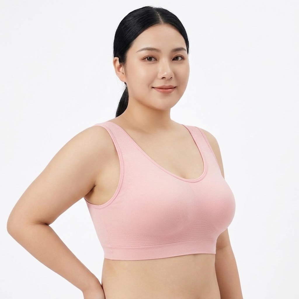 KUVO One-Piece Vest Sports Bra (Beautiful Back) Without Steel Ring | High Elastic | Plus Size Comfort | Daily &amp; Sports Wear| BRA Size 38 to 50 | CT260110915