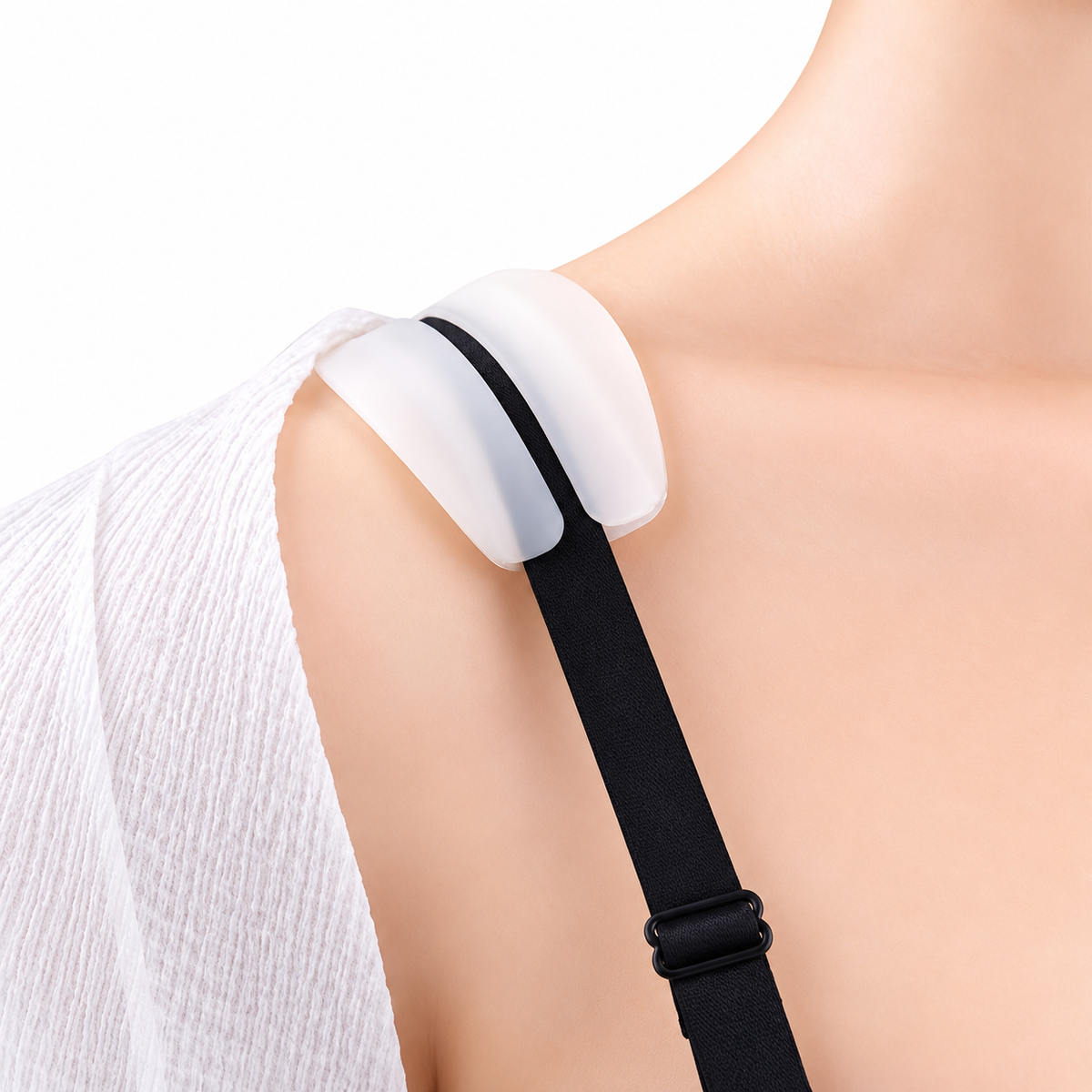 Soft Silicone Seamless Anti-Slip Shoulder Pads | Transparent Solid Silicone Shoulder Cushions | Invisible Non-Slip Shoulder Pads | 1 pair  | ISMT261015A416