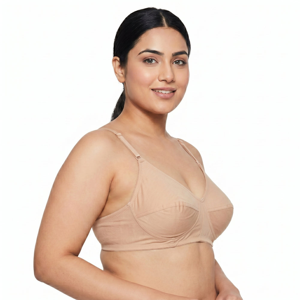 ISB RINA / Ruby Crown Bra ( Daily Use ) | 100% Cotton Comfort | 1 Hook Design | Soft &amp; Breathable Fit | KB23032101