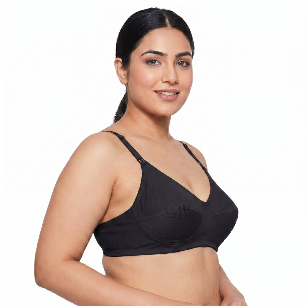 ISB RINA / Ruby Crown Bra ( Daily Use ) | 100% Cotton Comfort | 1 Hook Design | Soft &amp; Breathable Fit | KB23032101