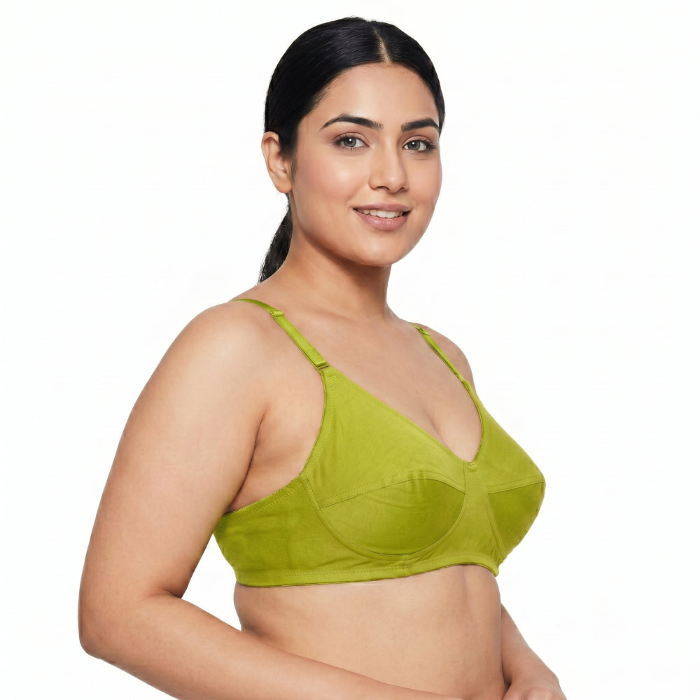 ISB RINA / Ruby Crown Bra ( Daily Use ) | 100% Cotton Comfort | 1 Hook Design | Soft &amp; Breathable Fit | KB23032101