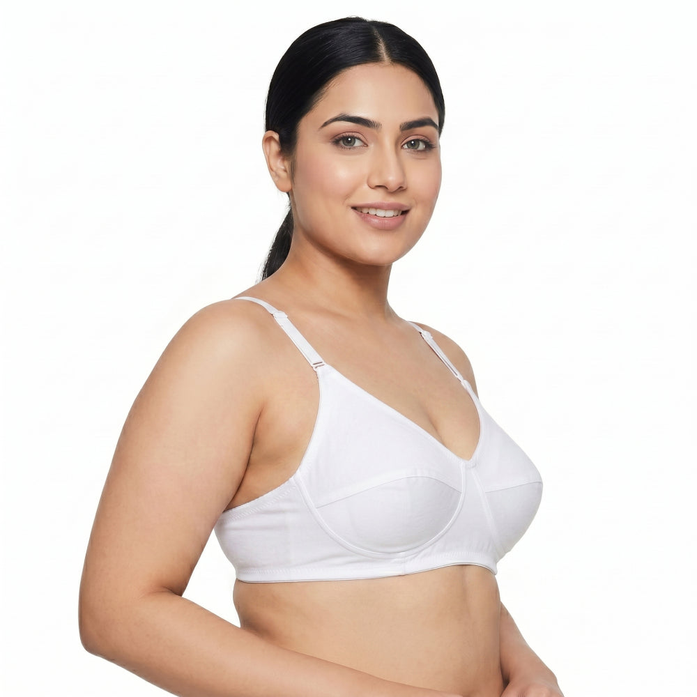 ISB RINA / Ruby Crown Bra ( Daily Use ) | 100% Cotton Comfort | 1 Hook Design | Soft &amp; Breathable Fit | KB23032101