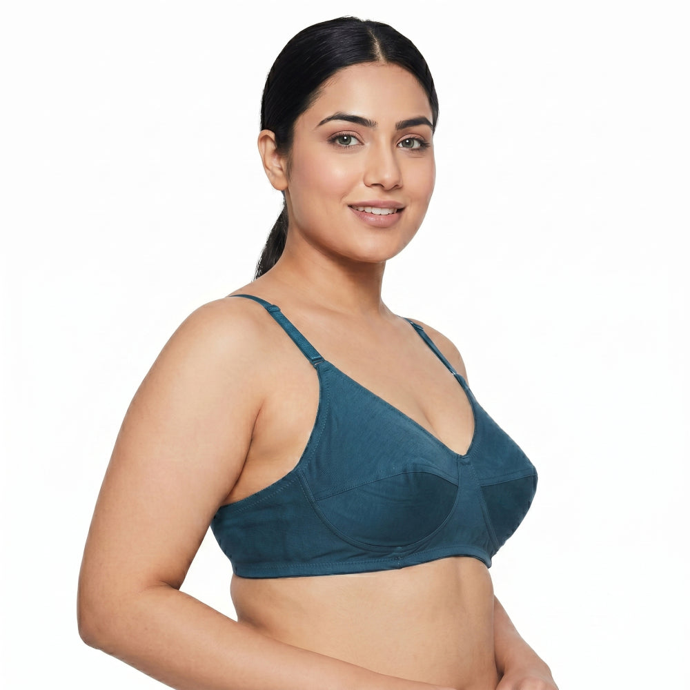 ISB RINA / Ruby Crown Bra ( Daily Use ) | 100% Cotton Comfort | 1 Hook Design | Soft &amp; Breathable Fit | KB23032101