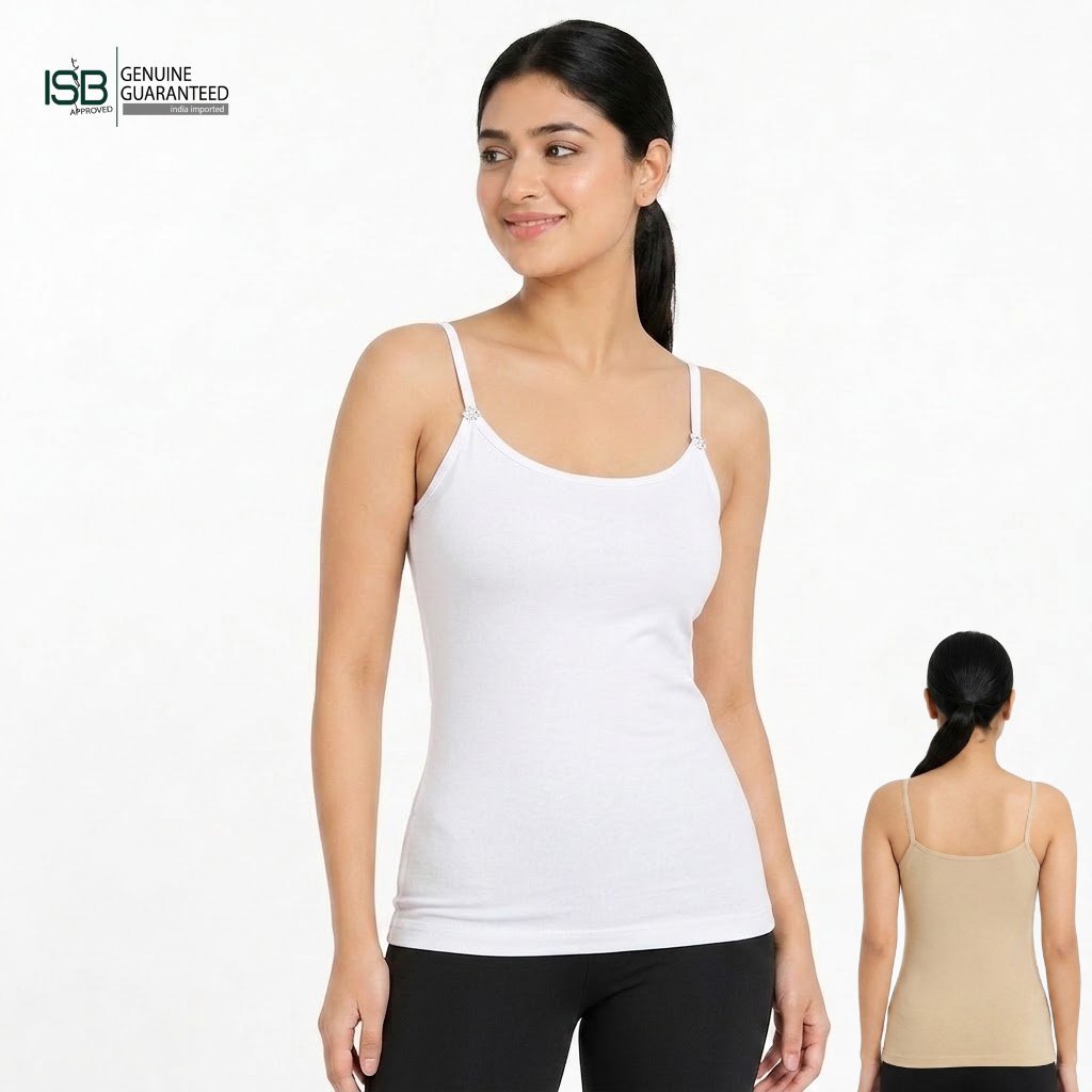 FLORET Lightweight Camisole Tank Top | Indian Imported | ISB Approved Genuine Guaranteed | Comfortable Daily Wear | IT260831A357