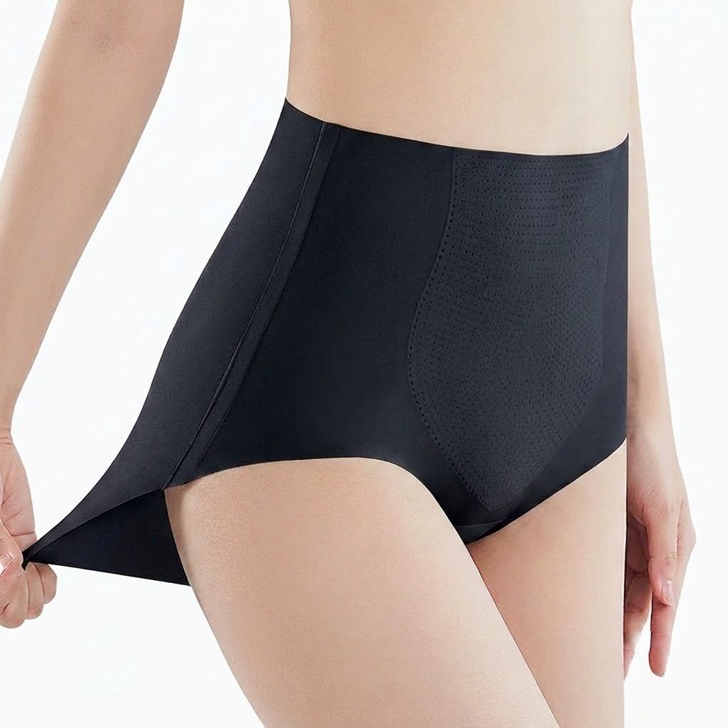 Ultra-Thin Ice Silk Hip-Lifting Seamless Panties | High-Waist | Tummy Support | Seamless Comfort | Everyday Wear | ISCP260724A240