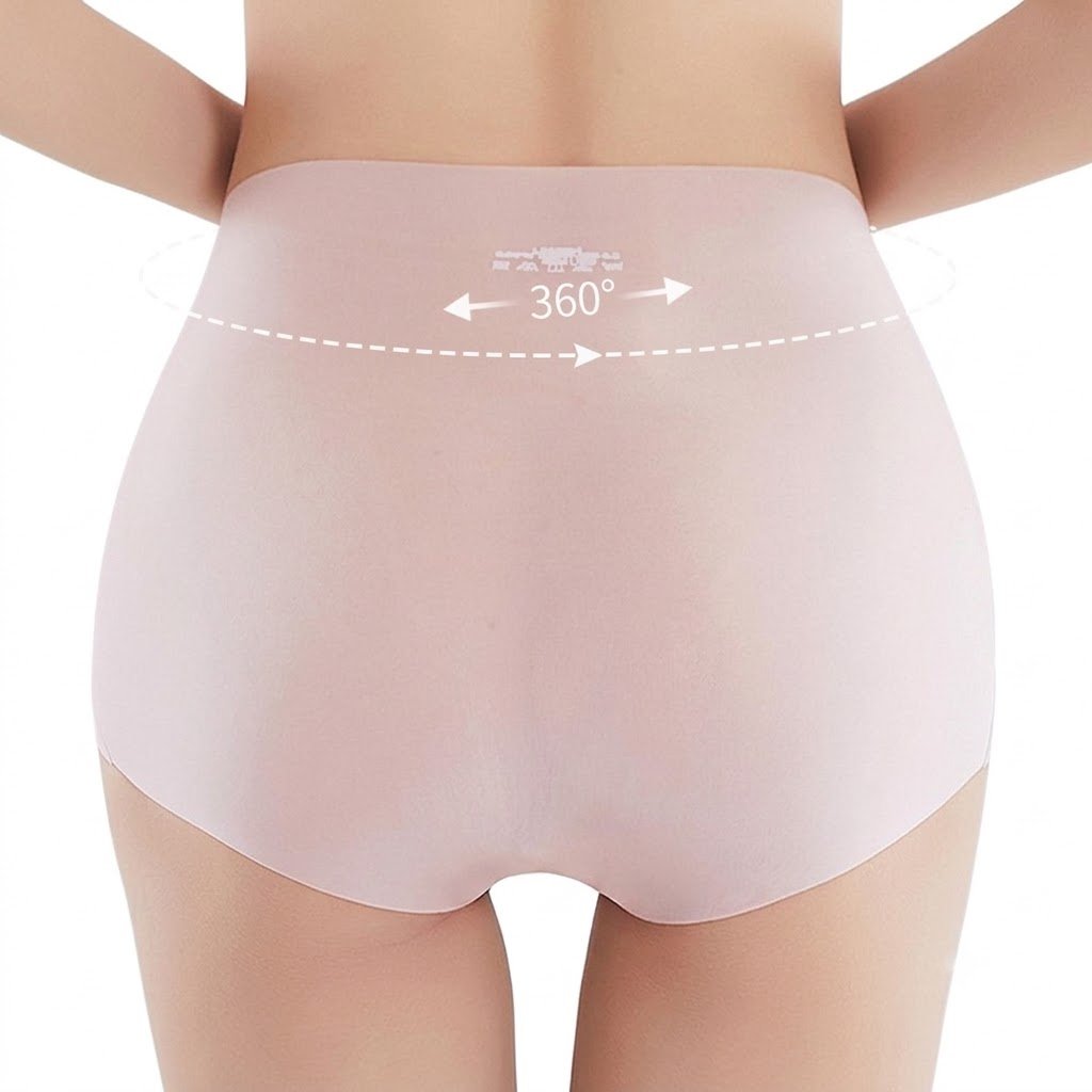 Ultra-Thin Ice Silk Hip-Lifting Seamless Panties | High-Waist | Tummy Support | Seamless Comfort | Everyday Wear | ISCP260724A240