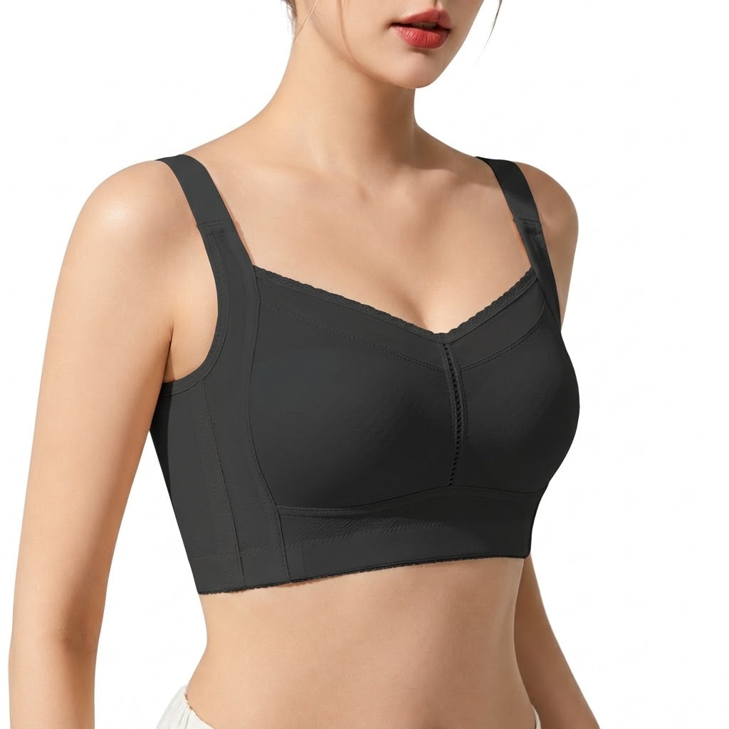 MYLA Ultra-Thin Minimizer Plus Size Wireless Bra | Adjustable Full Cup Bra | 5-Hook | B/C/D/E/F Cup | Breathable Back Underwear | CB261010A411