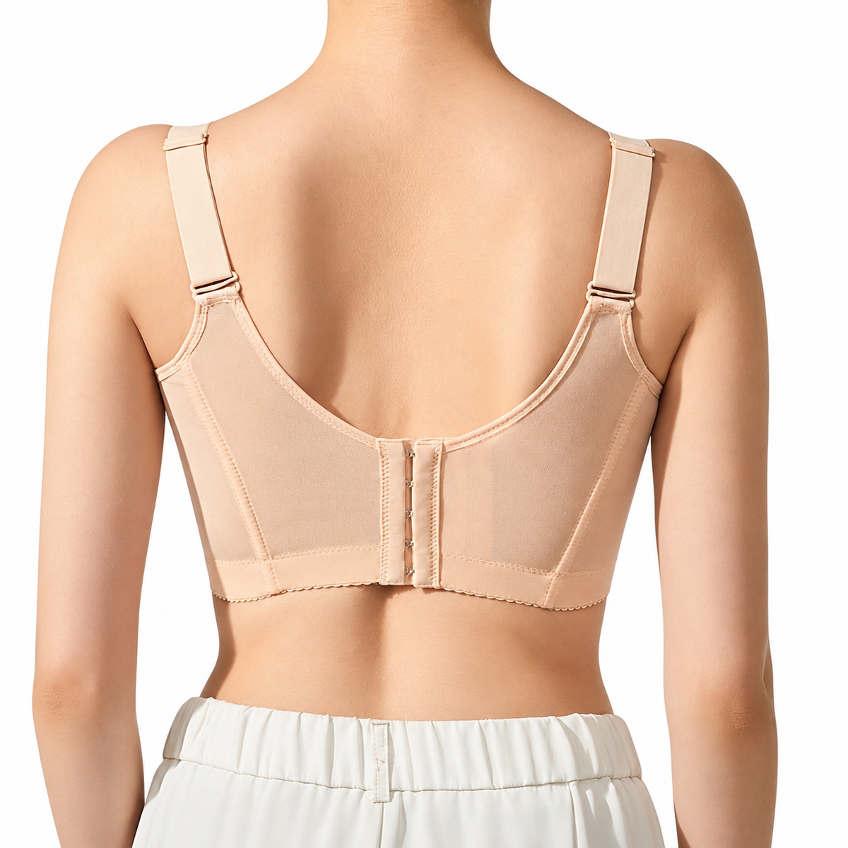 MYLA Ultra-Thin Minimizer Plus Size Wireless Bra | Adjustable Full Cup Bra | 5-Hook | B/C/D/E/F Cup | Breathable Back Underwear | CB261010A411