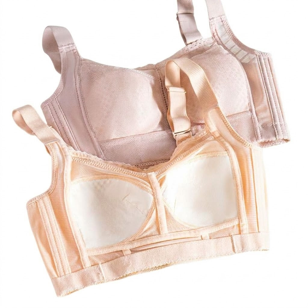 MYLA Ultra-Thin Minimizer Plus Size Wireless Bra | Adjustable Full Cup Bra | 5-Hook | B/C/D/E/F Cup | Breathable Back Underwear | CB261010A411