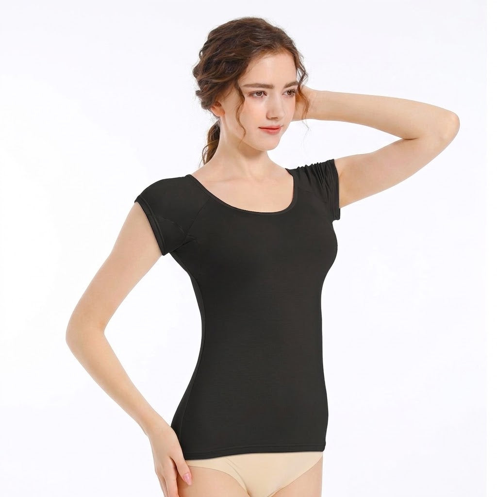 FYNA Sweat Absorbing  Vest Tank Top | Long Cotton-Feel | Washable | Underarm Anti-Sweat | Thin Breathable Quick-Dry | CT260815A291