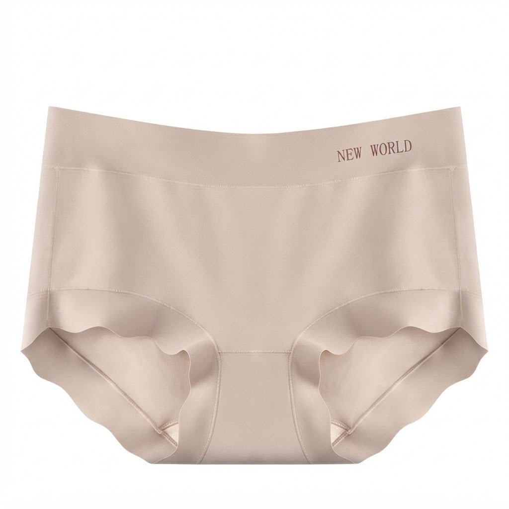 Large Size Mid-Waist Seamless Underwear | Breathable Silk | Antibacterial Crotch | Butt-Lifting Briefs | ISCP260826A350