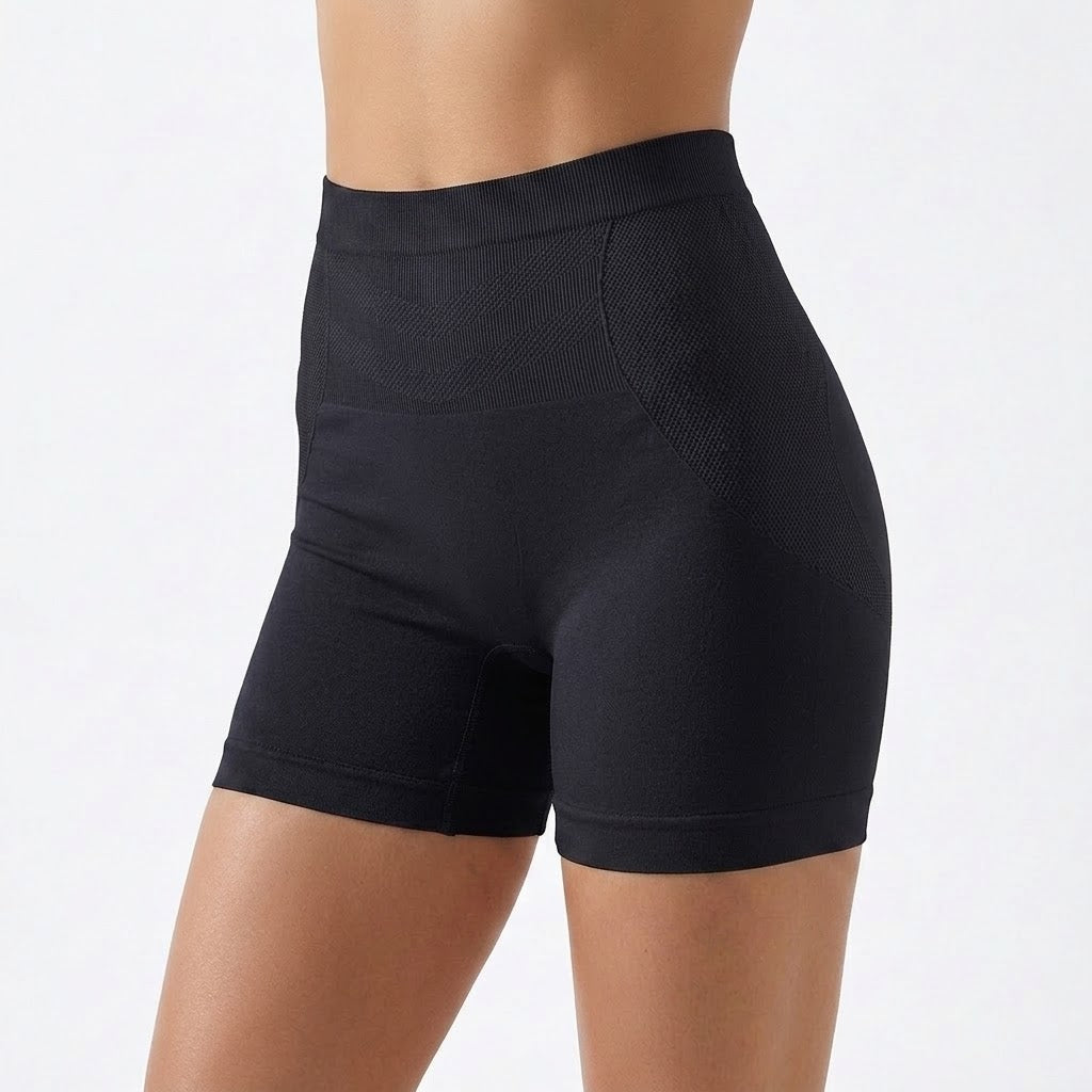 High-Waisted Seamless Safety Boxer Shorts for Women | Anti-Exposure | Non-Curling Edge | Pure Cotton Crotch | Large Size | Tummy Control | Butt-Lifting | ISCP260825A342