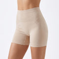 High-Waisted Seamless Safety Boxer Shorts for Women | Anti-Exposure | Non-Curling Edge | Pure Cotton Crotch | Large Size | Tummy Control | Butt-Lifting | ISCP260825A342