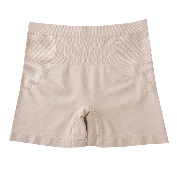 High-Waisted Seamless Safety Boxer Shorts for Women | Anti-Exposure | Non-Curling Edge | Pure Cotton Crotch | Large Size | Tummy Control | Butt-Lifting | ISCP260825A342