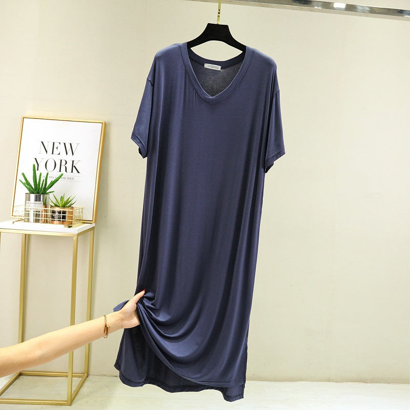 ISB Korean Style Skirt short-sleeved, Large size Nightdress T Shirt | L XL | CLS24072721802