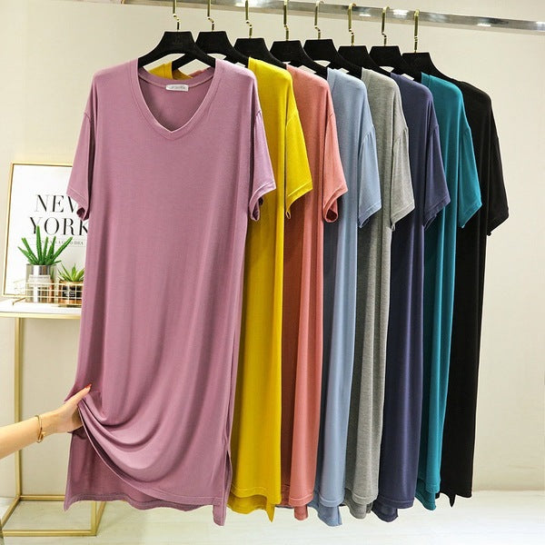 ISB Korean Style Skirt short-sleeved, Large size Nightdress T Shirt | L XL | CLS24072721802