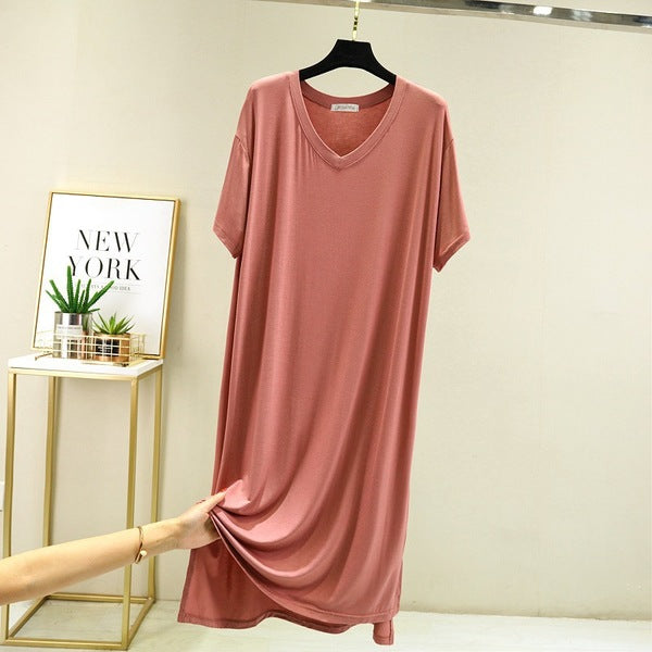 ISB Korean Style Skirt short-sleeved, Large size Nightdress T Shirt | L XL | CLS24072721802