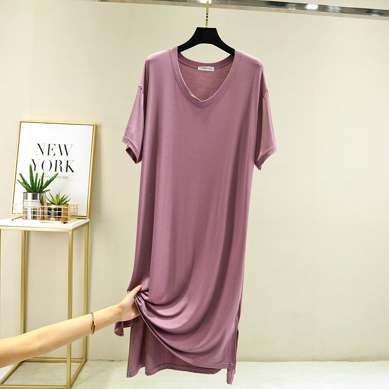 ISB Korean Style Skirt short-sleeved, Large size Nightdress T Shirt | L XL | CLS24072721802