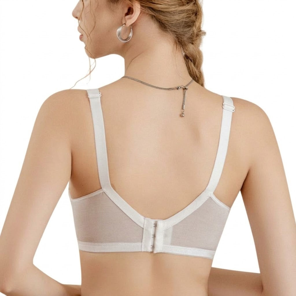 MIRA Large Size Wireless Ultra-Thin Transparent Bra | D Cup | Minimizer Appearance | Adjustable Lightweight Bra for Large Bust | CB260929A399