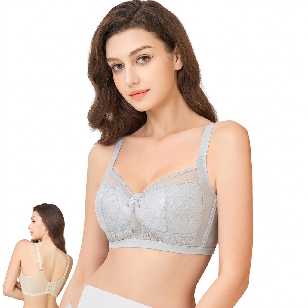 KYNA Large Bust Minimizing Full Cup Bra | Cup D | Plus Size | Lace Adjustable Side Breast Support | Anti-Sagging Appearance | Thin Slimming Look | CB260922A384