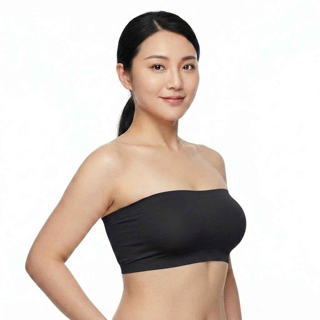 LENI Seamless Ice Silk Anti-Exposure Vest Tube Top | Invisible | Padless | One-Line | Non-Slip Strapless Bottoming Top | CB260824A334