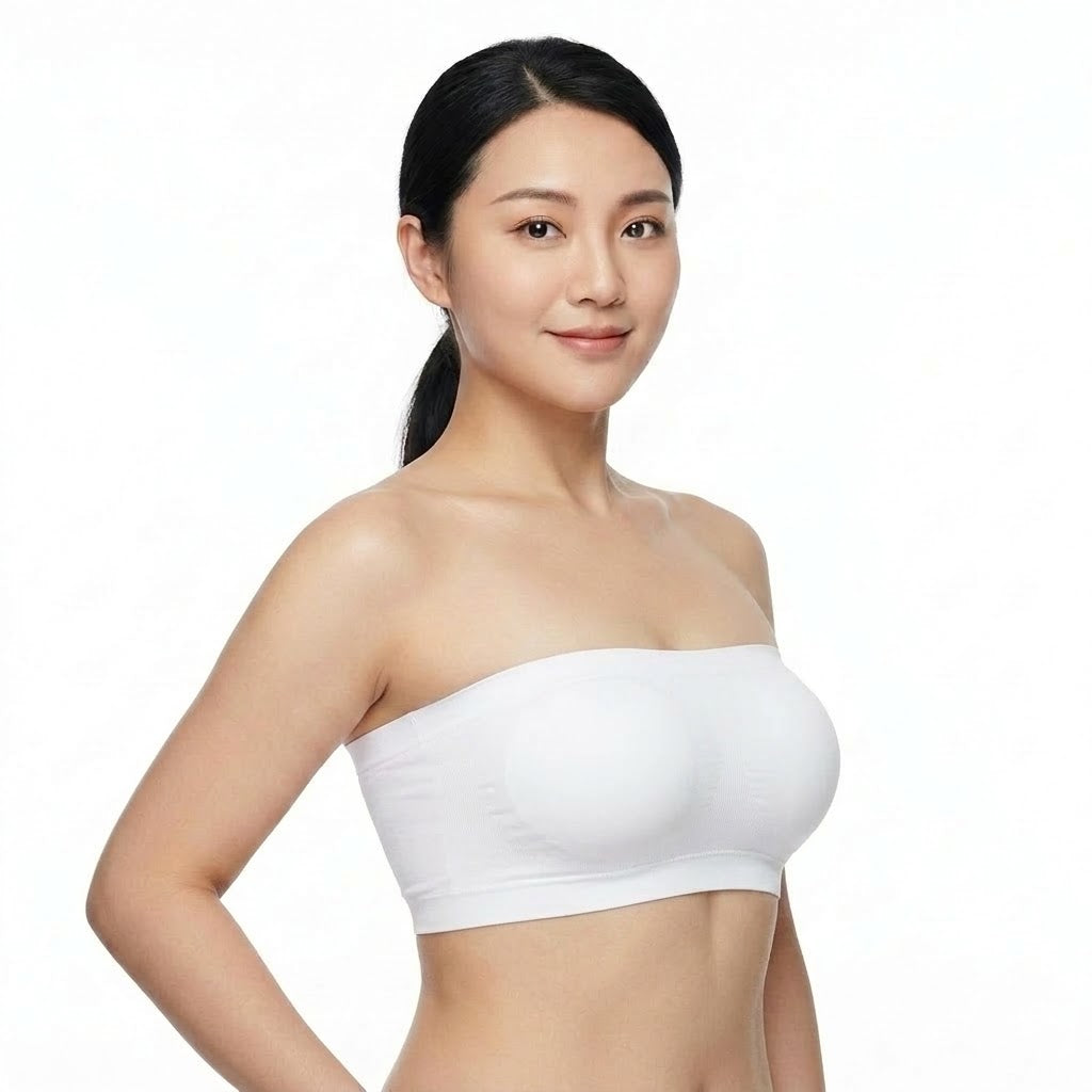 LENI Seamless Ice Silk Anti-Exposure Vest Tube Top | Invisible | Padless | One-Line | Non-Slip Strapless Bottoming Top | CB260824A334