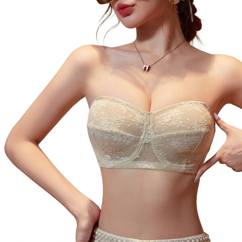 XONA Ultra-Thin Minimizer Invisible Wired Bra | Cup B/C | Large & Small Breasts | Anti-Sagging Support Bra | Summer Lightweight Seamless Bra | CB260928A397