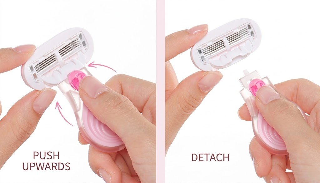 Portable Underarm & Body Hair Removal Razor | Short Handle | Flower Shell Design | Women's Manual Shaver | ISMT260806A273