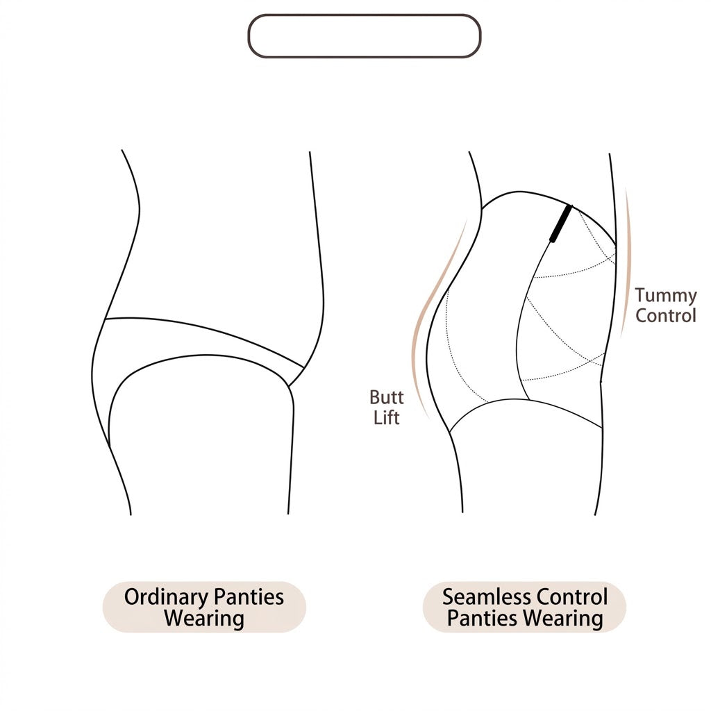 Ultra-Thin High-Waist Tummy Control Shapewear | Waist Shaping | Body-Lifting & Butt-Lifting | Women’s Shaping Pants | ISHR260820A317