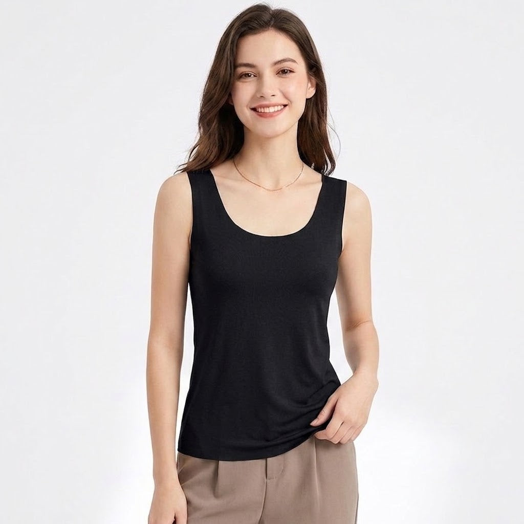 FYNI Summer Seamless Plus Size Camisole Tank Top | Anti-Rolling | Lightweight Base Sling | Outer & Inner Wear | CT260817A306