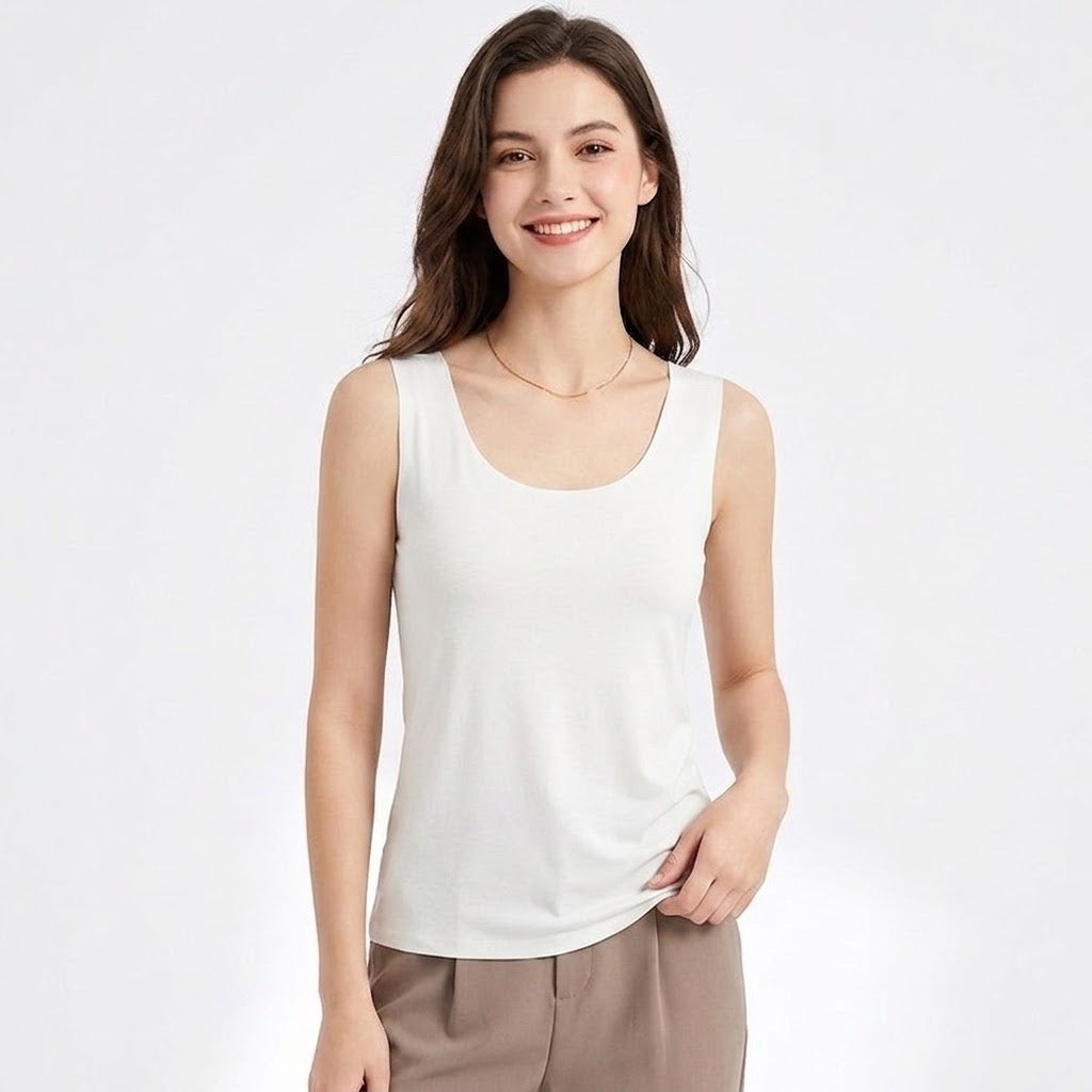 FYNI Summer Seamless Plus Size Camisole Tank Top | Anti-Rolling | Lightweight Base Sling | Outer & Inner Wear | CT260817A306