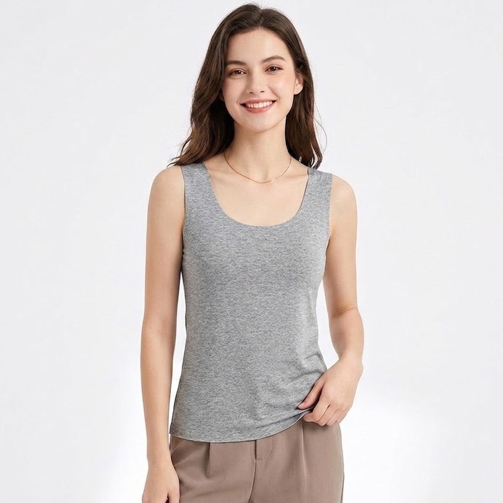FYNI Summer Seamless Plus Size Camisole Tank Top | Anti-Rolling | Lightweight Base Sling | Outer & Inner Wear | CT260817A306