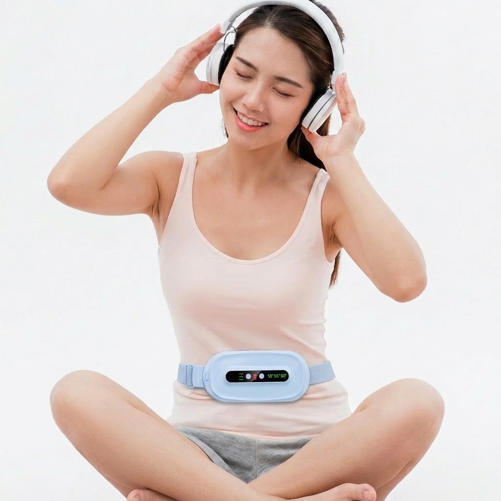 Multifunctional Menstrual Warm Heating Belt With Premium Box | Hot Compress | Vibrating Massage | Waist Protection Belt | ISMT260820A321