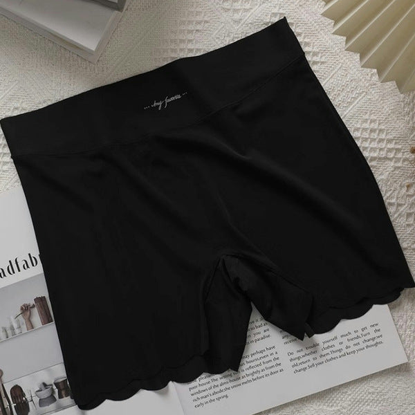Antibacterial Nude Boxer Briefs for Women | Mulberry Silk & Ice Silk | Seamless Ultra-Thin Safety Shorts | Cool & Breathable | ISCP260820A318