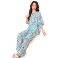 Cotton Silk Cardigan Style Floral Pajamas Set | Two-Piece Loungewear | Everyday Comfort Wear | Home & Outer Wear | CLS260824A332