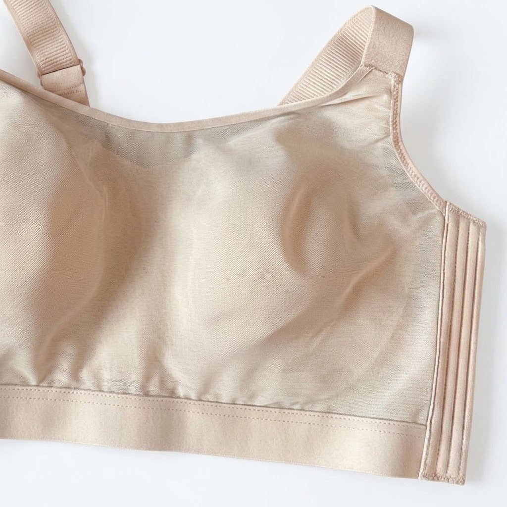 NISA Large Size Adjustable Mesh Shock-Absorbing Bra | B/C/D Cup | Mesh Fabric | Seamless Tube Top | Anti-Exposure | CB260824A330