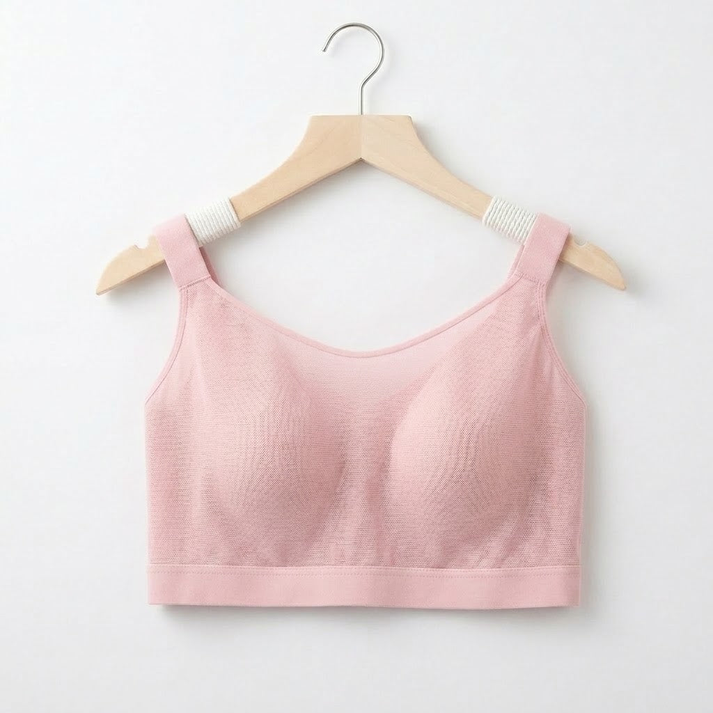 NISA Large Size Adjustable Mesh Shock-Absorbing Bra | B/C/D Cup | Mesh Fabric | Seamless Tube Top | Anti-Exposure | CB260824A330