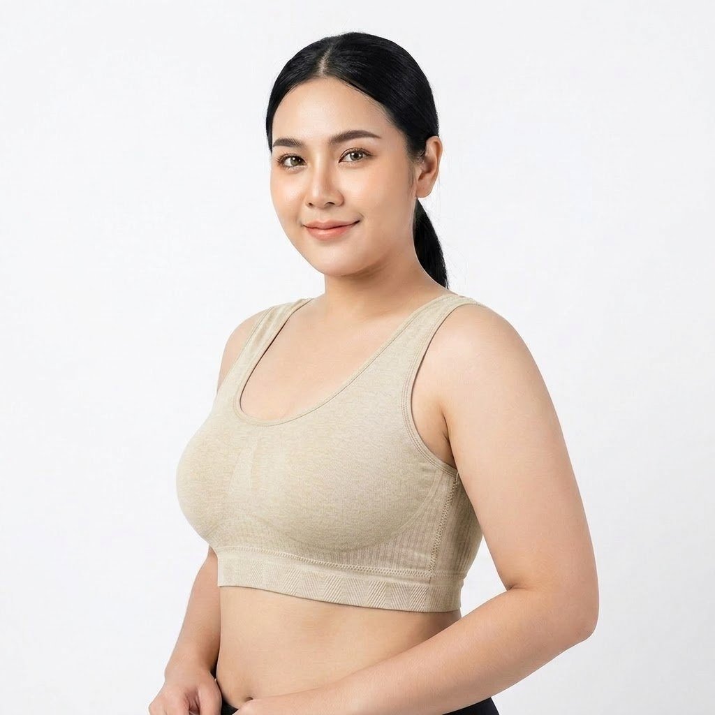 FEZA Seamless Plus Size Breast-Wrapped & Beautiful Back Tank Top | 40–56 Inch | Wire-Free Comfort | CT260804A267