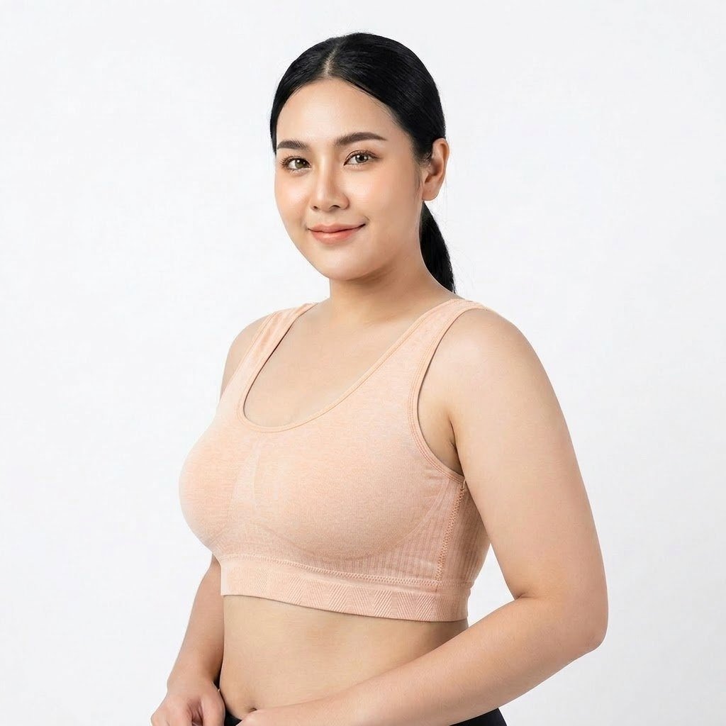 FEZA Seamless Plus Size Breast-Wrapped & Beautiful Back Tank Top | 40–56 Inch | Wire-Free Comfort | CT260804A267