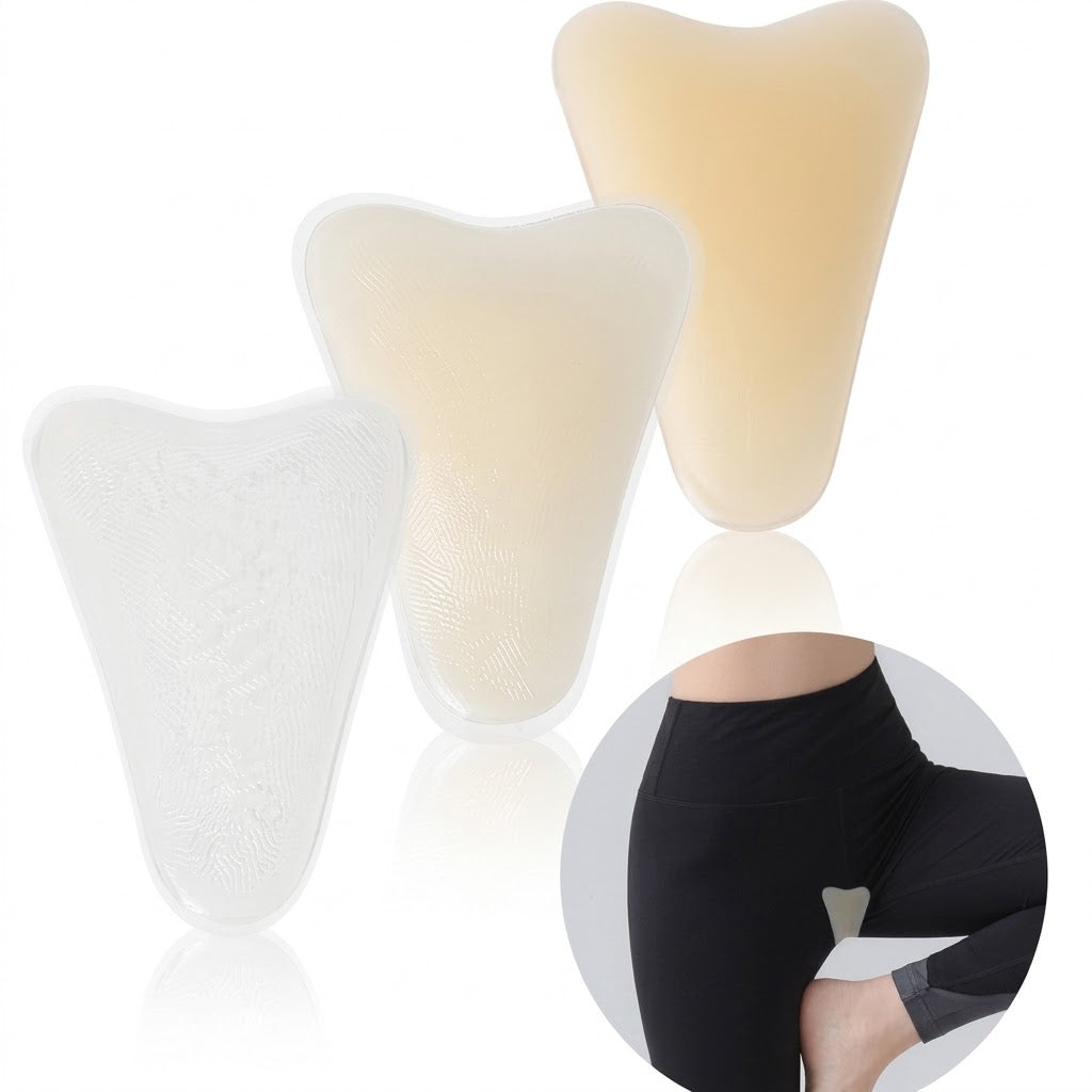 Silicone Anti-Exposure Reusable Invisible Coverage Patch | S , L | Seamless Y-Shaped Hot Spring Private Patch | Sports Yoga Underwear | ISMT260926A389