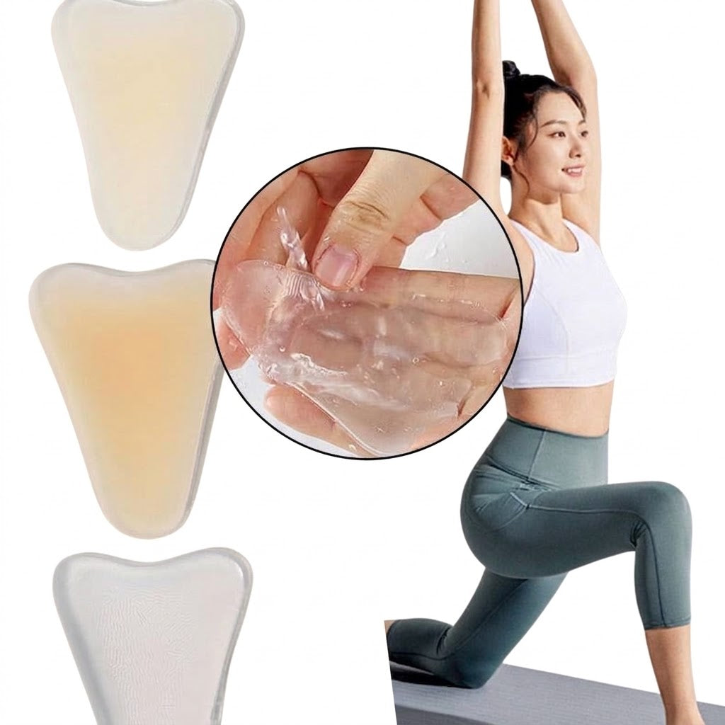 Silicone Anti-Exposure Reusable Invisible Coverage Patch | S , L | Seamless Y-Shaped Hot Spring Private Patch | Sports Yoga Underwear | ISMT260926A389