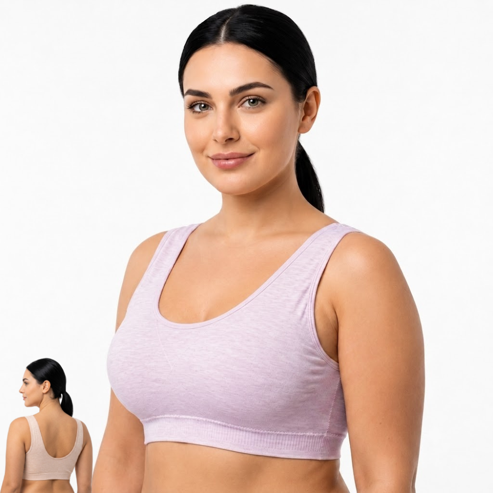 NIMA Plus Size Double Layer Comfort Tank Top | Non-Cup Design | Breathable Support | Soft Everyday Comfort | CT260711A194