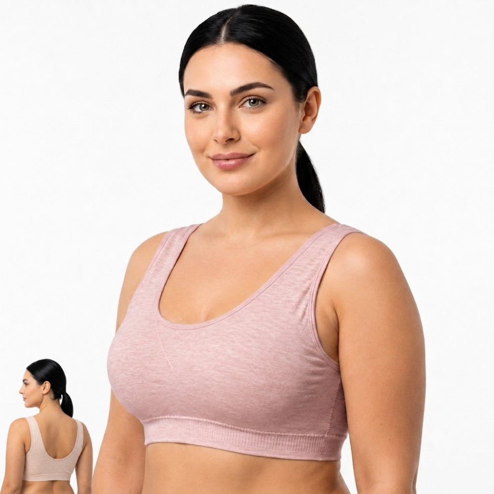 NIMA Plus Size Double Layer Comfort Tank Top | Non-Cup Design | Breathable Support | Soft Everyday Comfort | CT260711A194