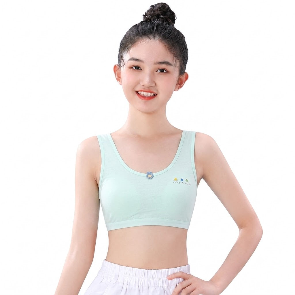 GIVA Breathable Vest Bra | Junior Training Bra | Breathable Hole Design | Super Elastic Comfort | CT260729A252