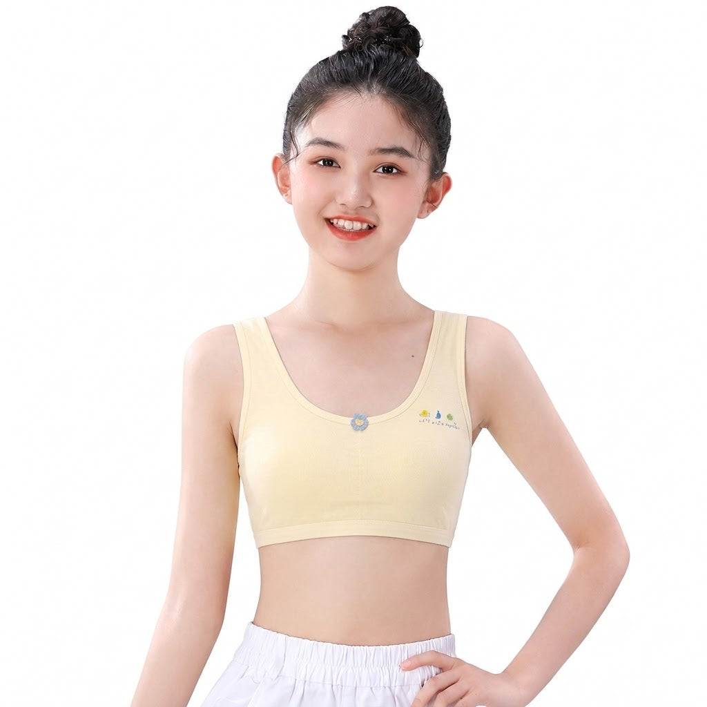 GIVA Breathable Vest Bra | Junior Training Bra | Breathable Hole Design | Super Elastic Comfort | CT260729A252