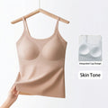 ESLA Summer Camisole Bra Tank Top (Built-In Cup Edition) | Fixed Cup Pads | Beautiful Back Design | Thin Seamless Comfort | CT260618A152