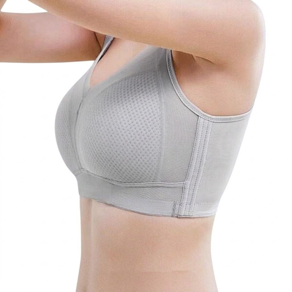 VYLO Full Coverage Anti-Sagging Bra | Super Soft Steel Ring | Cup C/D | 4 Hook | Thin Breathable Large Size Bra | Big Bust Support | CB261003A404