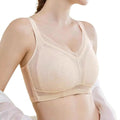 VYLO Full Coverage Anti-Sagging Bra | Super Soft Steel Ring | Cup C/D | 4 Hook | Thin Breathable Large Size Bra | Big Bust Support | CB261003A404